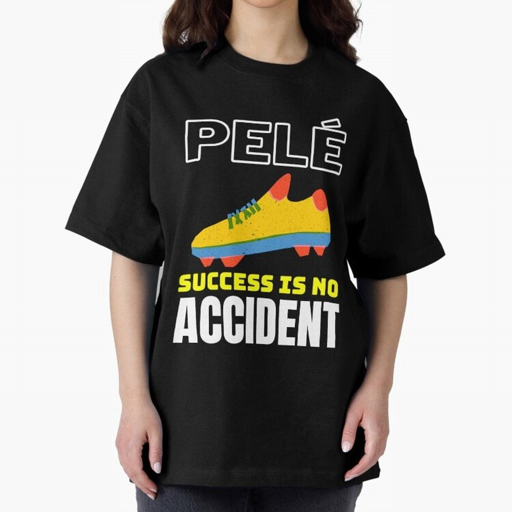Pele Quote Success Is No Accident Graphic Classic T-Shirt Honor the Beautiful Game during Global Football Passion for FIFA World Cup 2026, Filled with CR7 and Messi, Brazil, Portugal and Argentina, Championship Spirit, Famous Goals, Roaring Crowds