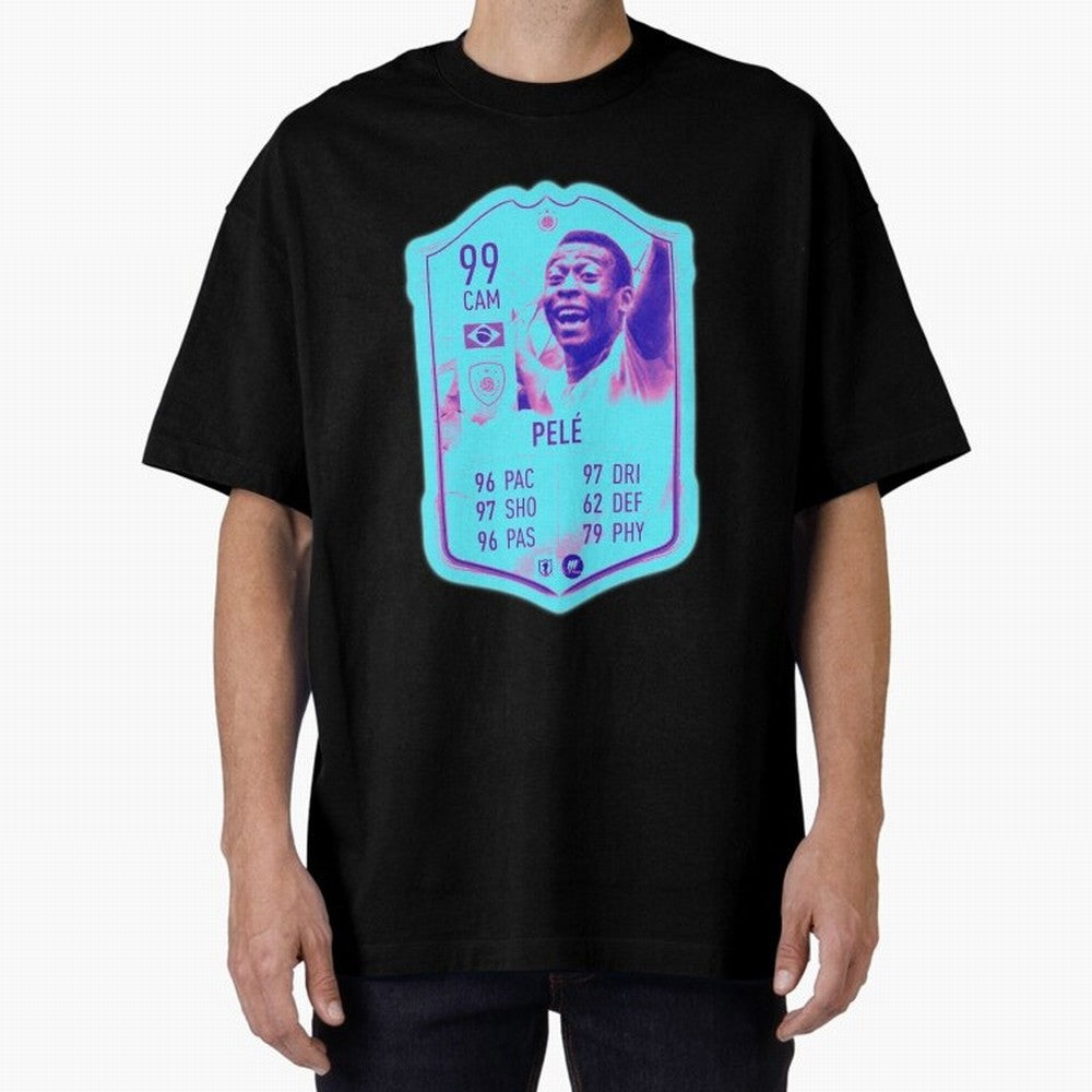 Pele Oversized T-Shirt Honor Global Football Passion for FIFA World Cup 2026 USA Canada Mexico, Built around Cristiano Ronaldo, France, Tournament Hype, Historic Matchups, Family Viewing Parties and Global Sports Pride; Ideal for Passionate Fans