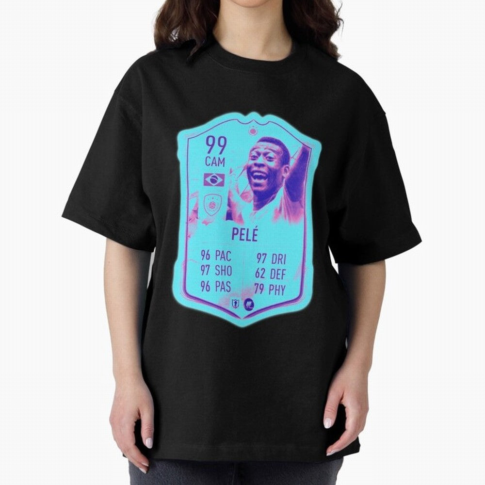 Pele Oversized T-Shirt Honor Global Football Passion for FIFA World Cup 2026 USA Canada Mexico, Built around Cristiano Ronaldo, France, Tournament Hype, Historic Matchups, Family Viewing Parties and Global Sports Pride; Ideal for Passionate Fans