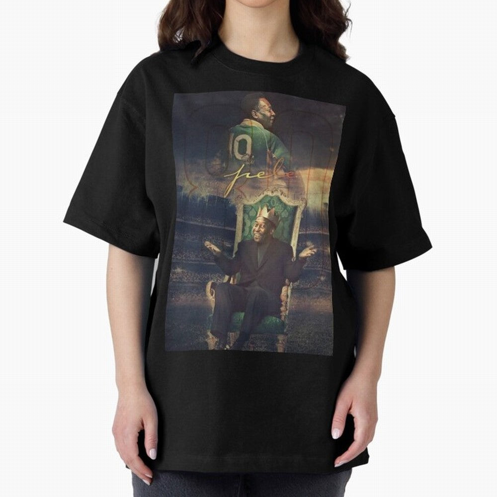 Pel¨¦ Pel¨¦ Pel¨¦ Pele Pele Pele Brazil Brazil Oversized T-Shirt Cheer for Match Day Hype around FIFA World Cup 2026, Mbappe and Neymar, Brazil, Soccer Culture, Superstar Moments, National Team Dreams and Competitive Fire; Perfect for People Who