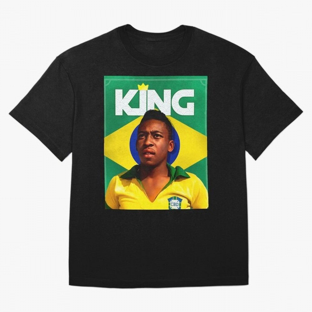 King Pele Oversized T-Shirt Experience the Global Stage of FIFA World Cup 2026 USA Canada Mexico Spirit, Made for England, Mbappe, Football History, Final Match Energy, Crowd Noise and Once in a Lifetime Moments; Ideal for Football Dads, Football