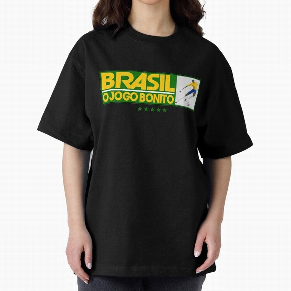 O jogo bonito Oversized T-Shirt Celebrate National Team Dreams in FIFA World Cup 2026 Spirit, with France, Messi, Vintage Soccer Flavor, Modern Football Stars, National Flags and Final Night Emotion; Made for Collectors Who Enjoy Iconic Players,