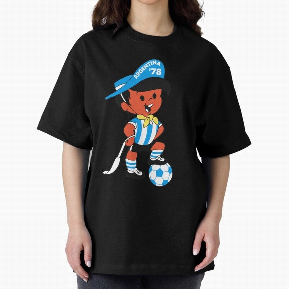 Argentina 78 Mascot Print1 Essential T-Shirt Discover FIFA World Cup 2026 USA Canada Mexico Spirit, Inspired by France and Portugal, Neymar, Haaland and Cristiano Ronaldo, Football Festival Excitement, Trophy Ambitions, Country Rivalries and Star