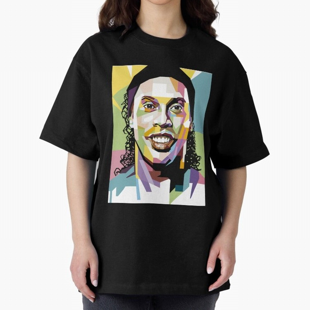 Ronaldinho Pop Art18 Classic T-Shirt Stand with FIFA World Cup 2026 USA Canada Mexico for Fans of Mbappe and Neymar and France, Bringing Fan Favorite Moments, National Team Passion, Big Match Drama and Soccer History; Perfect for Fans, Collectors,