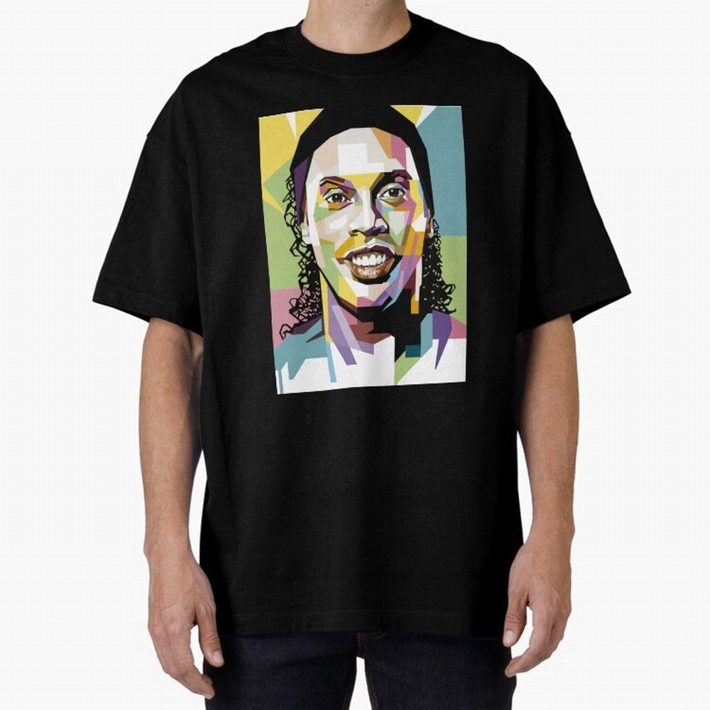 Ronaldinho Pop Art18 Classic T-Shirt Stand with FIFA World Cup 2026 USA Canada Mexico for Fans of Mbappe and Neymar and France, Bringing Fan Favorite Moments, National Team Passion, Big Match Drama and Soccer History; Perfect for Fans, Collectors,