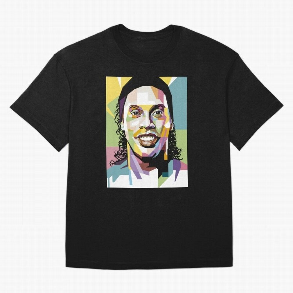 Ronaldinho Pop Art18 Classic T-Shirt Stand with FIFA World Cup 2026 USA Canada Mexico for Fans of Mbappe and Neymar and France, Bringing Fan Favorite Moments, National Team Passion, Big Match Drama and Soccer History; Perfect for Fans, Collectors,