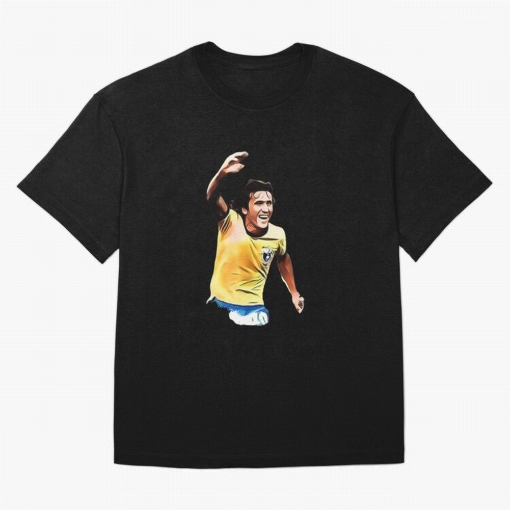 Legends of The Beautiful Game Cartoon Collection Legends Arthur Zico 2 Cartoon Artwork134 Oversized T-Shirt Celebrate Classic Football Spirit in the FIFA World Cup 2026 Journey through Messi, CR7 and Mbappe Highlights, Brazil, Portugal and