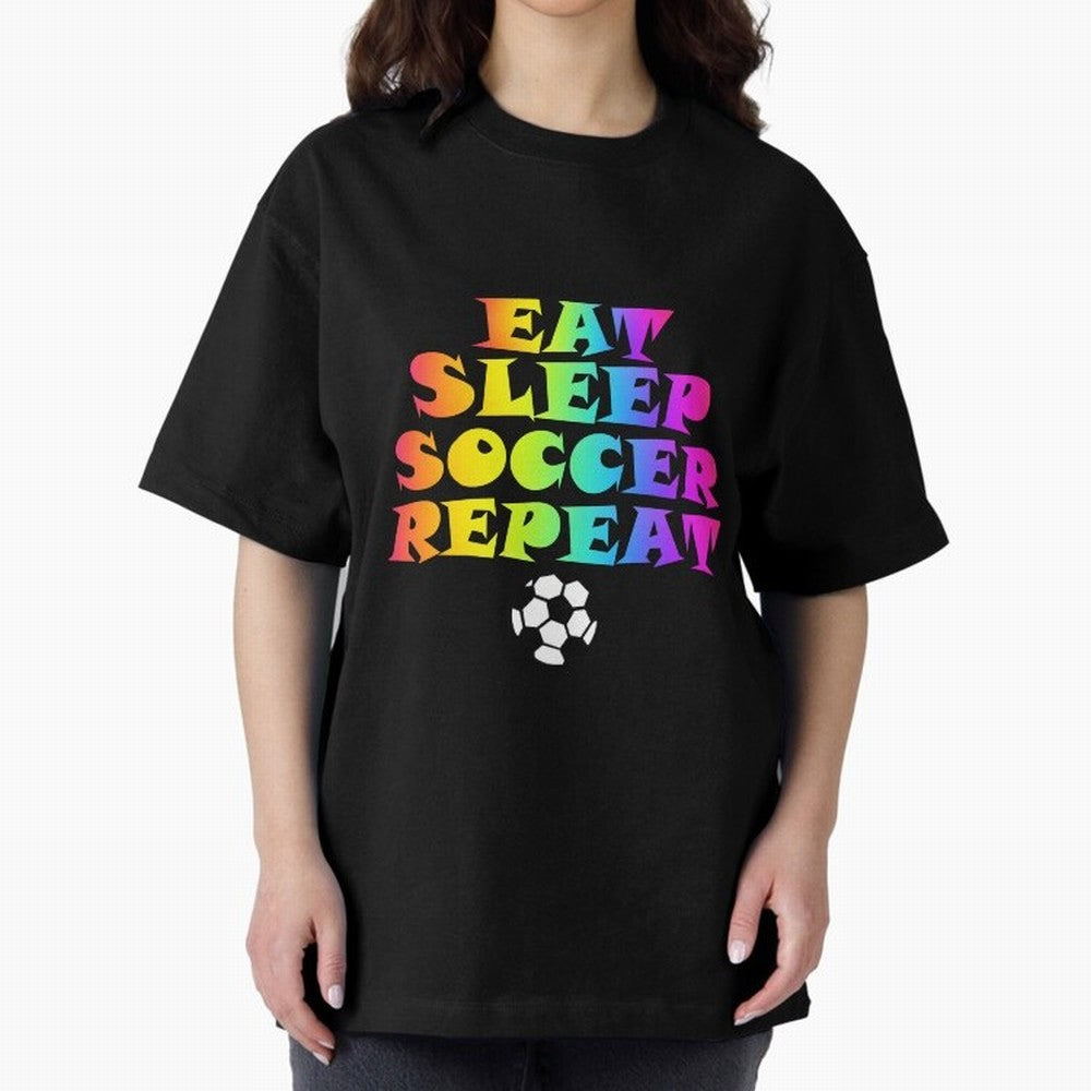 Eat Sleep Soccer Repeat - Football Active T-Shirt Embrace Match Day Hype around FIFA World Cup 2026 Group Stage, Messi, Neymar and Mbappe, Portugal, Football History, Final Match Energy, Crowd Noise and Once in a Lifetime Moments; Perfect for