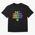 Eat Sleep Soccer Repeat - Football Active T-Shirt Embrace Match Day Hype around FIFA World Cup 2026 Group Stage, Messi, Neymar and Mbappe, Portugal, Football History, Final Match Energy, Crowd Noise and Once in a Lifetime Moments; Perfect for