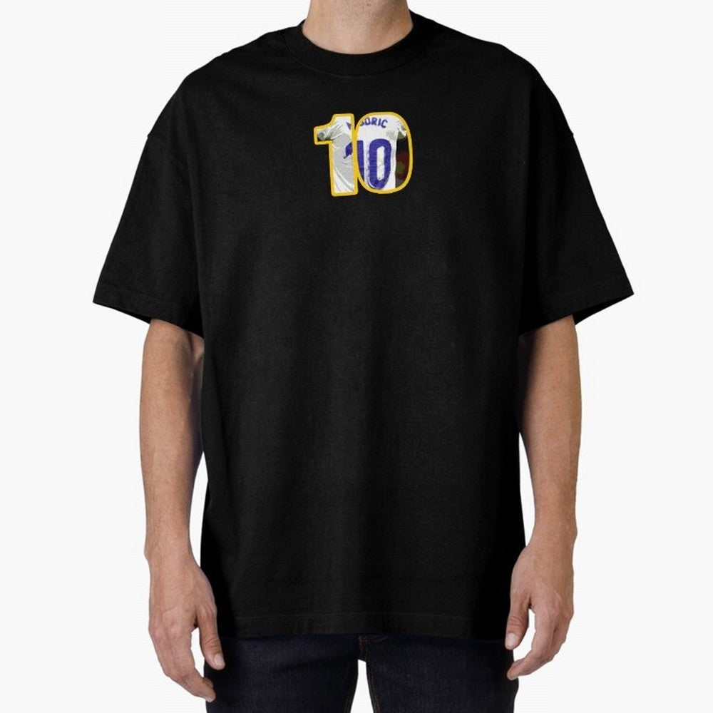 Luka Modric 10 Cut-out Classic T-Shirt Celebrate Golden Goal Energy in Match Day Hype around FIFA World Cup 2026, Mbappe and Neymar, Brazil, Portugal and Argentina, Stadium Chants, National Pride, Trophy Dreams and Unforgettable Football Memories;