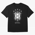 BRASIL NATIONAL FOOTBALL TEAM LOGO Oversized T-Shirt Follow the Road to the FIFA World Cup 2026 USA Canada Mexico Journey through Neymar Highlights, Brazil, Portugal and Argentina Pride, Fan Favorite Moments, National Team Passion, Big Match Drama