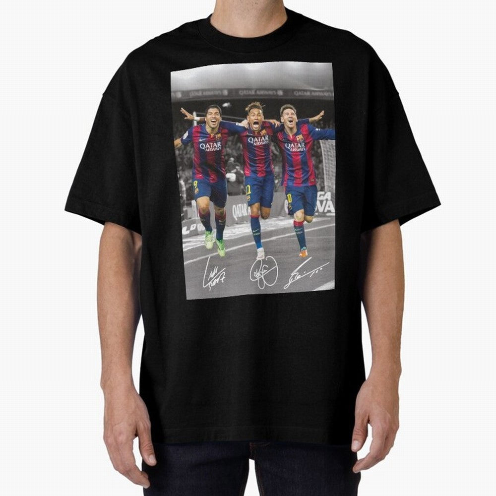 Messi Neymar Suarez Premium T-Shirt Experience the Global Stage of FIFA World Cup 2026 Group Stage with Messi, Spain and Netherlands Energy, Football Festival Excitement, Trophy Ambitions, Country Rivalries and Star Player Buzz; Made for Die Hard