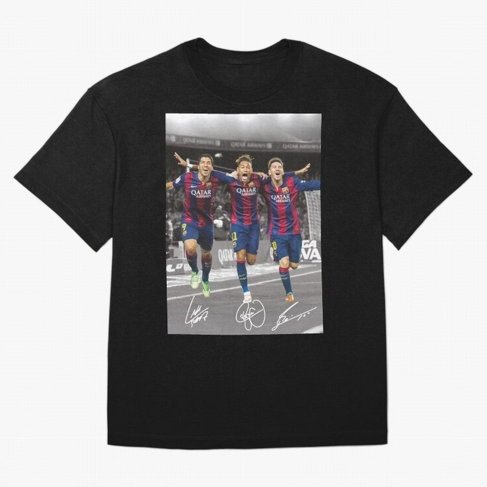 Messi Neymar Suarez Premium T-Shirt Experience the Global Stage of FIFA World Cup 2026 Group Stage with Messi, Spain and Netherlands Energy, Football Festival Excitement, Trophy Ambitions, Country Rivalries and Star Player Buzz; Made for Die Hard
