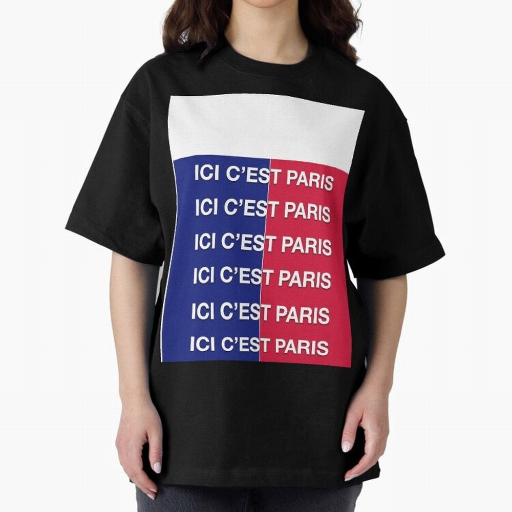 ICI C'EST PARIS Graphic T-Shirt Celebrate Rivalries and Pride in the FIFA World Cup 2026 Journey through Mbappe Highlights, England Pride, Football Festival Excitement, Trophy Ambitions, Country Rivalries and Star Player Buzz; Created for Match Day