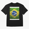 Brasilian Flag Face Mask Graphic T-Shirt Honor Champions and Dreams in Match Day Hype around FIFA World Cup 2026, Messi, England and Germany, Vintage Soccer Flavor, Modern Football Stars, National Flags and Final Night Emotion; Perfect for