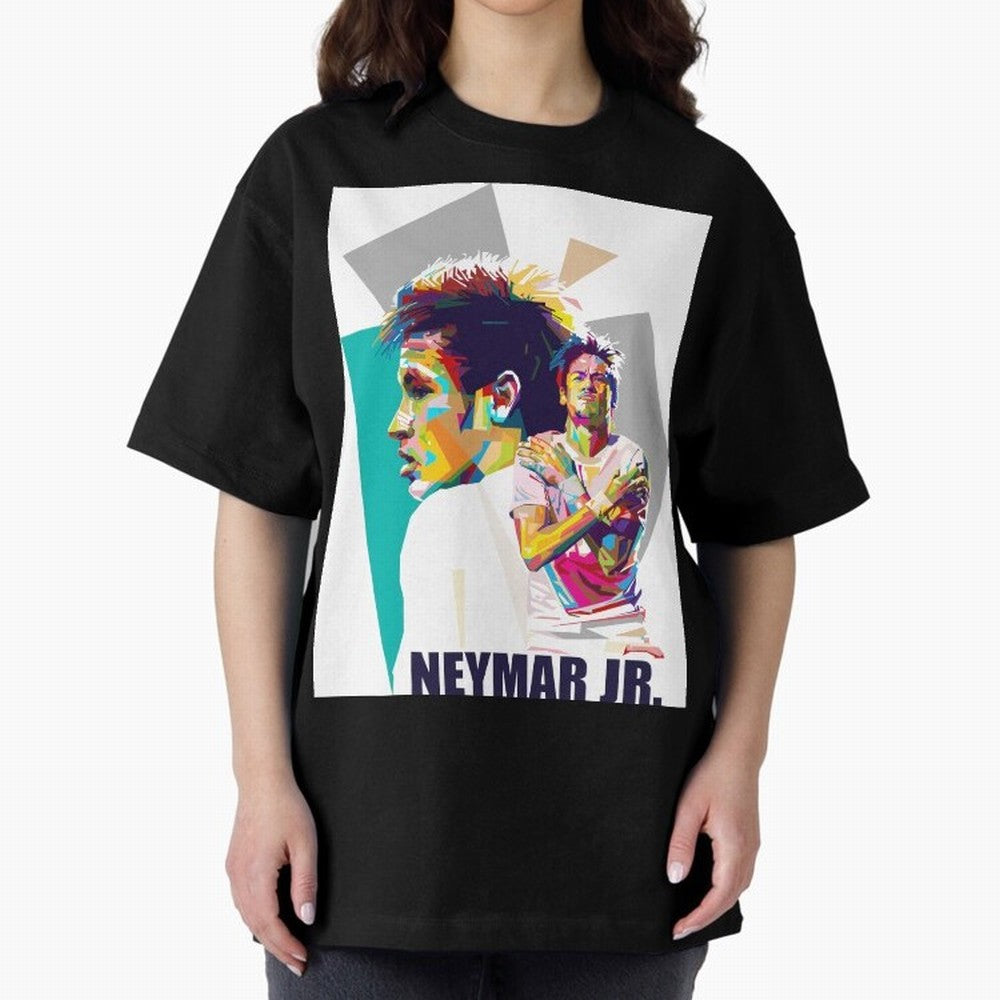 Young Neymar WPAP art Premium T-Shirt Honor the Beautiful Game during FIFA World Cup 2026 USA Canada Mexico for Fans of Neymar and England, France and Netherlands, Bringing Vintage Soccer Flavor, Modern Football Stars, National Flags and Final