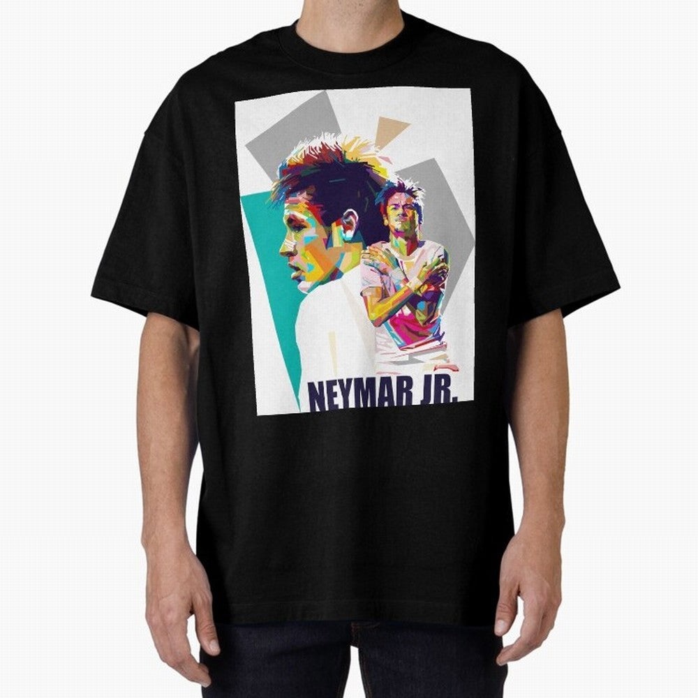 Young Neymar WPAP art Premium T-Shirt Honor the Beautiful Game during FIFA World Cup 2026 USA Canada Mexico for Fans of Neymar and England, France and Netherlands, Bringing Vintage Soccer Flavor, Modern Football Stars, National Flags and Final