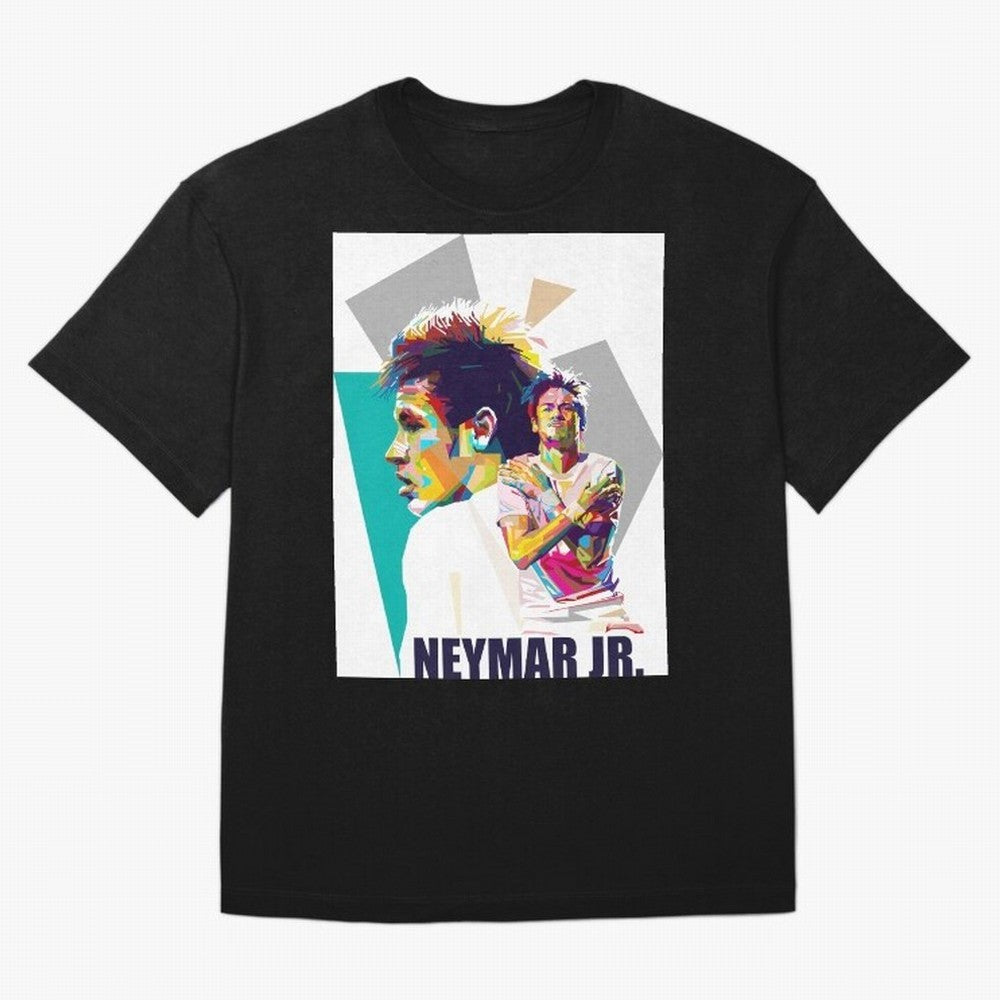 Young Neymar WPAP art Premium T-Shirt Honor the Beautiful Game during FIFA World Cup 2026 USA Canada Mexico for Fans of Neymar and England, France and Netherlands, Bringing Vintage Soccer Flavor, Modern Football Stars, National Flags and Final