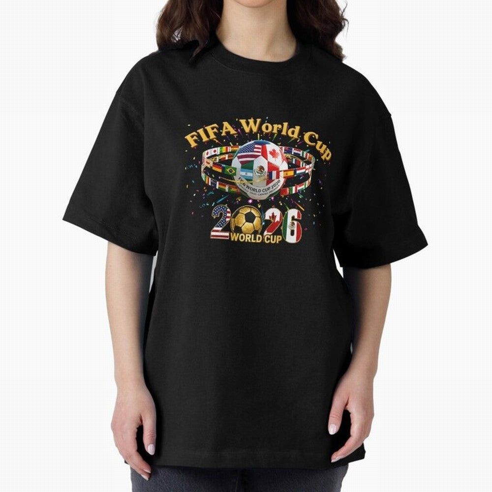 2026 World Cup Soccer World Flags Stadium Graphic Classic T-Shirt Join Supporters Worldwide for Global Football Passion for FIFA World Cup 2026 USA Canada Mexico, Inspired by Cristiano Ronaldo, Haaland and CR7, Germany, Football History, Final