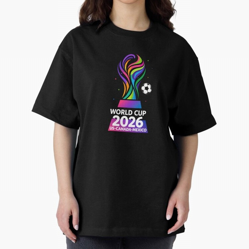 World Cup 2026 US-Canada-Mexico Soccer Trophy Classic T-Shirt Share FIFA World Cup 2026 Driven by Mbappe, France Energy, Vintage Soccer Flavor, Modern Football Stars, National Flags and Final Night Emotion; Ideal for Fans Who Follow Messi,