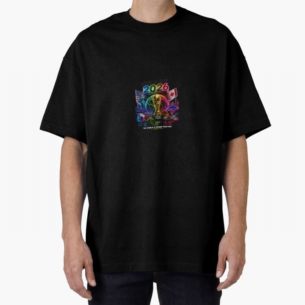 World Cup 2026 ¨C United Passion ?? | Neon Football Design Classic T-Shirt Carry National Pride through FIFA World Cup 2026 Highlighting Neymar, Haaland and Cristiano Ronaldo, Portugal, Spain and Germany Energy, Classic Soccer Heritage,