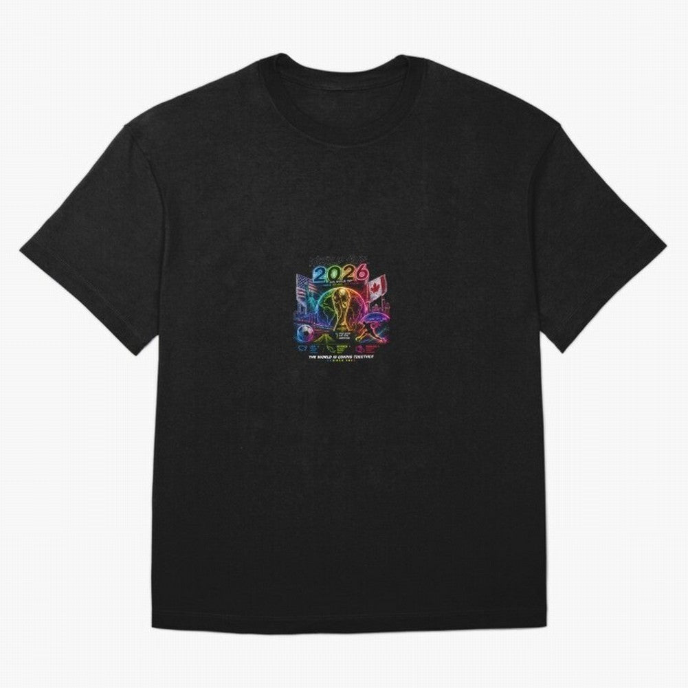 World Cup 2026 ¨C United Passion ?? | Neon Football Design Classic T-Shirt Carry National Pride through FIFA World Cup 2026 Highlighting Neymar, Haaland and Cristiano Ronaldo, Portugal, Spain and Germany Energy, Classic Soccer Heritage,