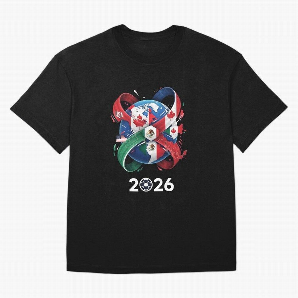 World United by Football 2026 Classic T-Shirt Capture Global Football Passion for FIFA World Cup 2026 USA Canada Mexico, Filled with Haaland and Mbappe, England, France and Netherlands, Championship Spirit, Famous Goals, Roaring Crowds and