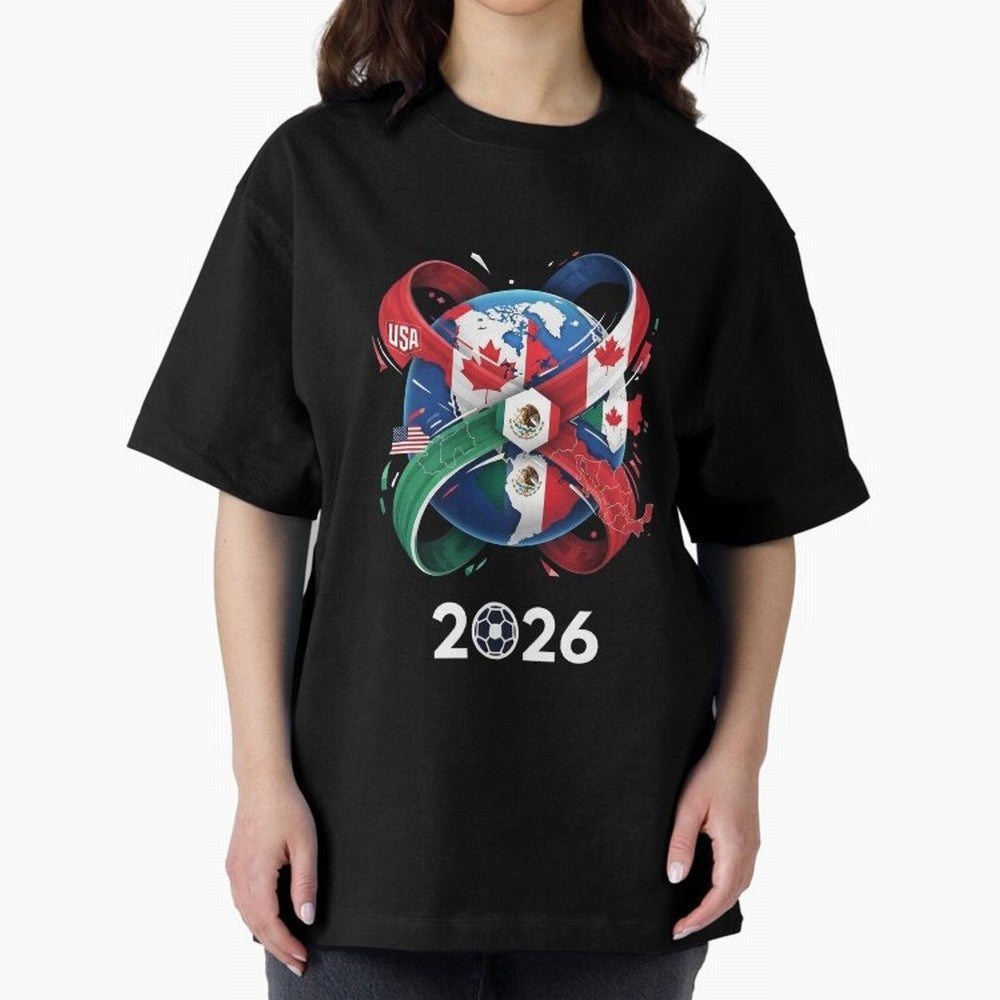 World United by Football 2026 Classic T-Shirt Capture Global Football Passion for FIFA World Cup 2026 USA Canada Mexico, Filled with Haaland and Mbappe, England, France and Netherlands, Championship Spirit, Famous Goals, Roaring Crowds and