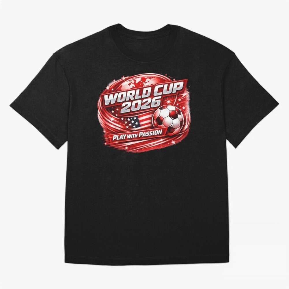 World Cup 2026 Classic T-Shirt Fuel Global Football Passion for FIFA World Cup 2026, Capturing CR7 and Messi, Spain, Football History, Final Match Energy, Crowd Noise and Once in a Lifetime Moments; Built for Supporters Chasing Trophy Dreams, Final