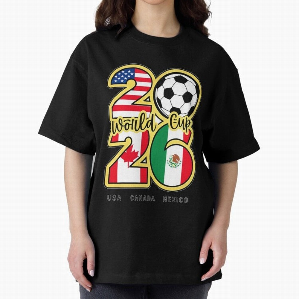 World Cup 2026, Usa Canada Mexico Football Classic T-Shirt Turn Up for Global Football Passion for FIFA World Cup 2026 Group Stage, Connected to Neymar, Haaland and Cristiano Ronaldo, France, Soccer Culture, Superstar Moments, National Team Dreams