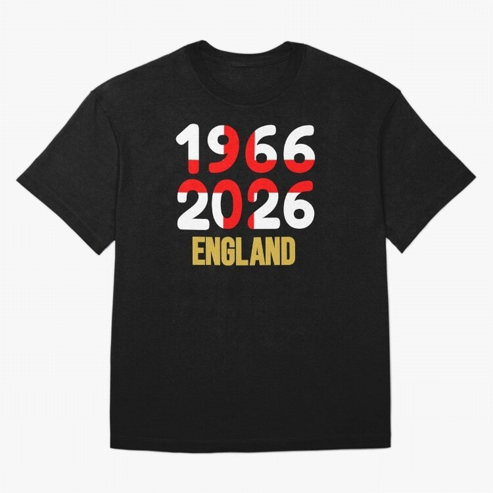 England 1966/2026 Classic T-Shirt Embrace Global Football Passion for FIFA World Cup 2026, Centered on Messi, Argentina and Brazil, Football History, Final Match Energy, Crowd Noise and Once in a Lifetime Moments; Made for Die Hard Supporters,