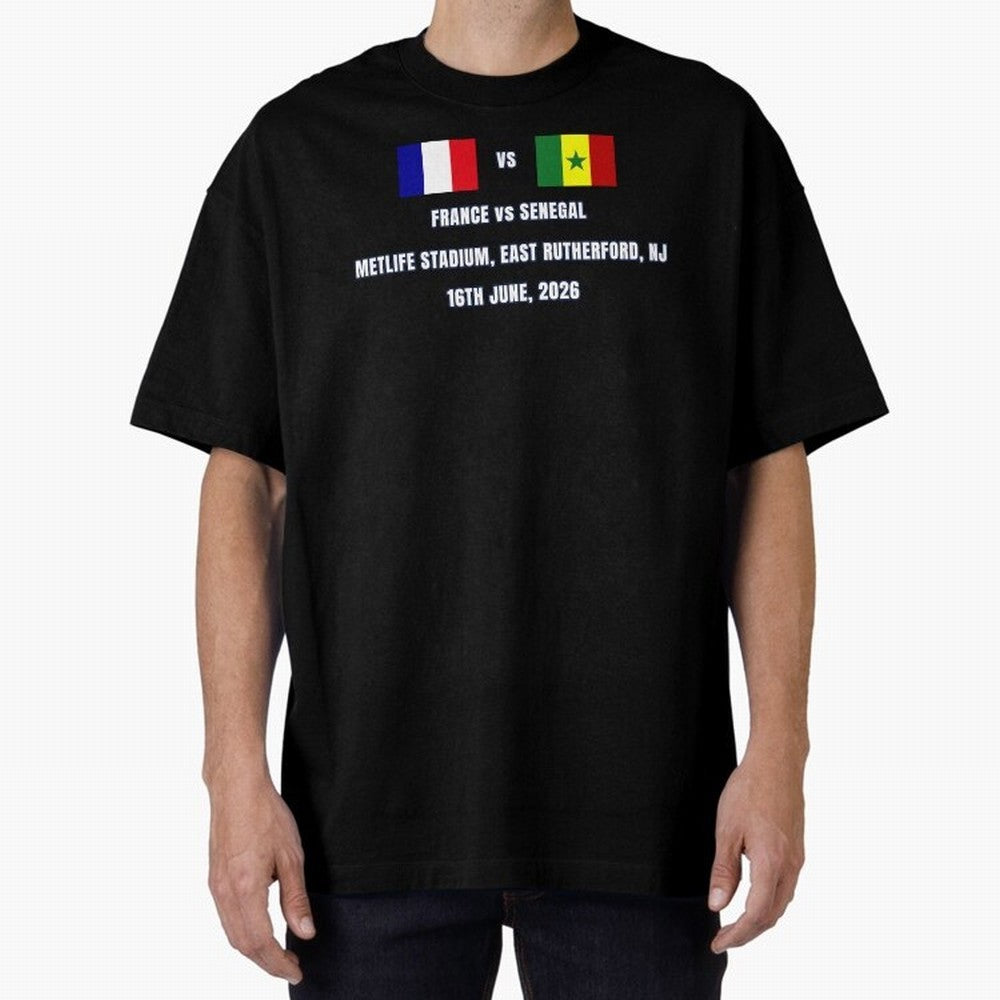 France vs Senegal 16 June 2026 ¨C Football Match Design East Rutherford Classic T-Shirt Bring Stadium Energy to Match Day Hype around FIFA World Cup 2026 Group Stage, Messi, Neymar and Mbappe, Germany, Global Supporter Spirit, Legendary Goals,