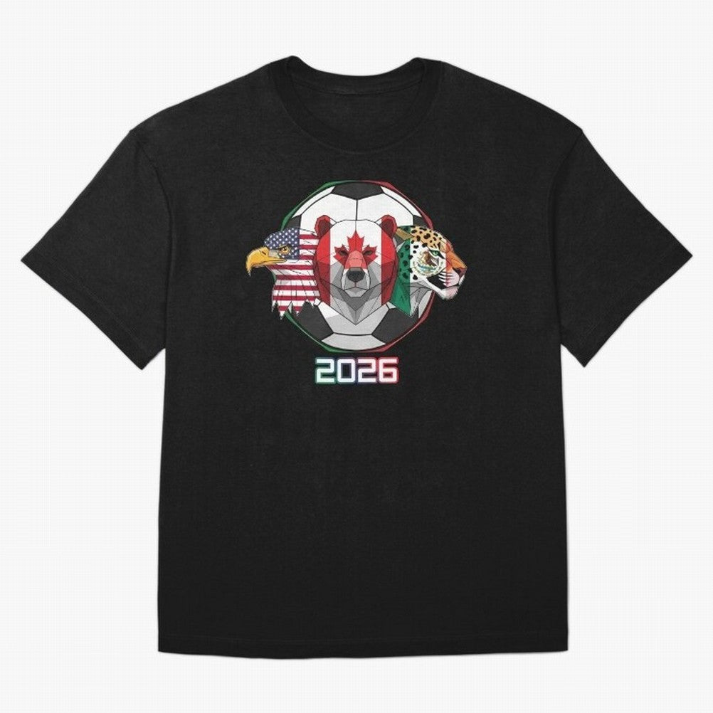 North American Soccer Animals 2026 Classic T-Shirt Mark FIFA World Cup 2026 Spirit, Inspired by Brazil, Portugal and Argentina, Haaland, Classic Soccer Heritage, Championship Pressure, Fan Loyalty and International Pride; Made for Die Hard