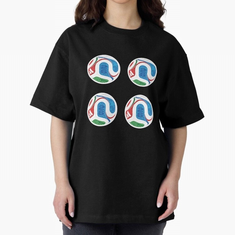 2026 World Soccer Ball Sticker Pack (4 pcs) Classic T-Shirt Honor the Football Icons of the FIFA World Cup 2026 Journey through Messi, CR7 and Mbappe Highlights, Argentina and Brazil Pride, Supporter Pride, Iconic Celebrations, Legendary Names and