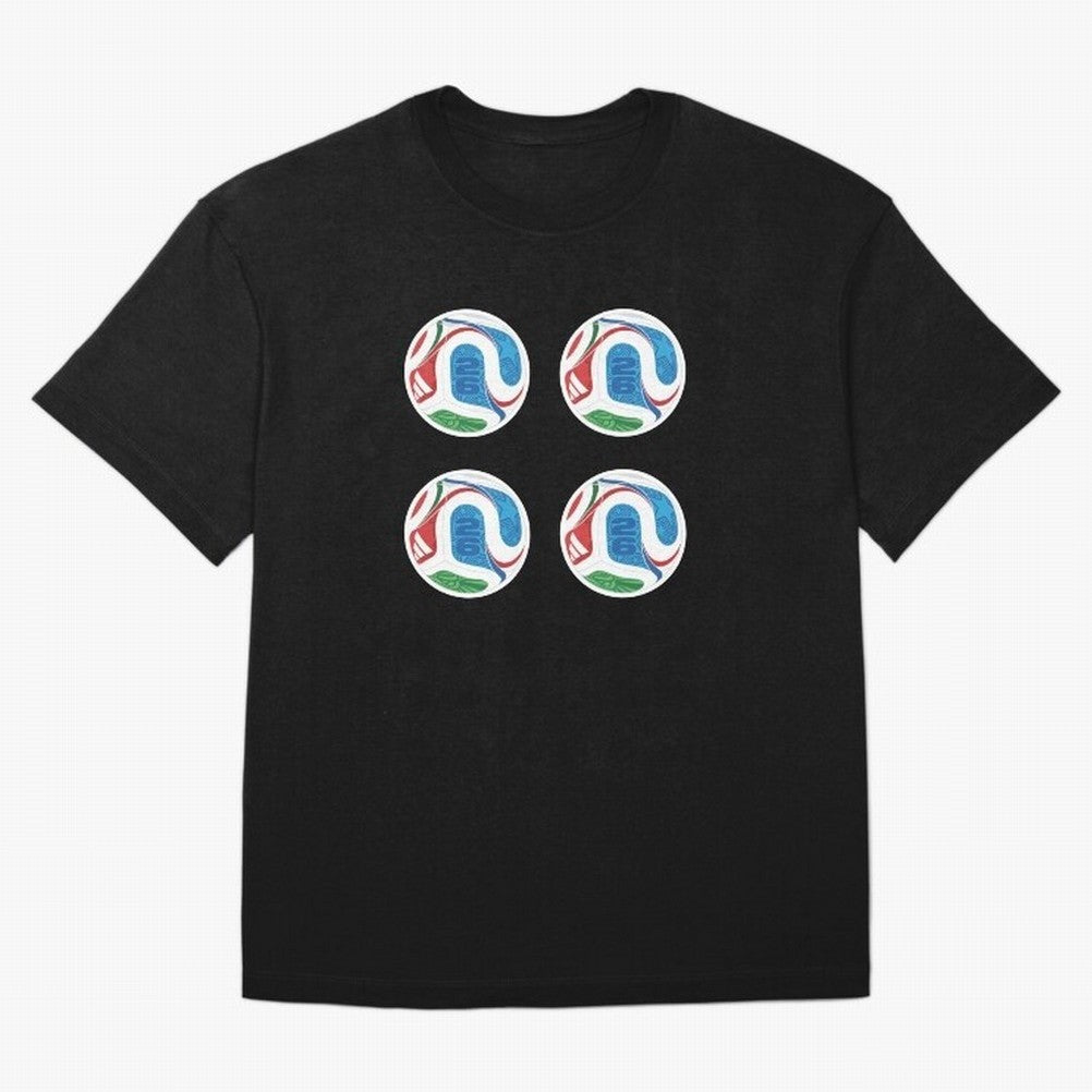 2026 World Soccer Ball Sticker Pack (4 pcs) Classic T-Shirt Honor the Football Icons of the FIFA World Cup 2026 Journey through Messi, CR7 and Mbappe Highlights, Argentina and Brazil Pride, Supporter Pride, Iconic Celebrations, Legendary Names and