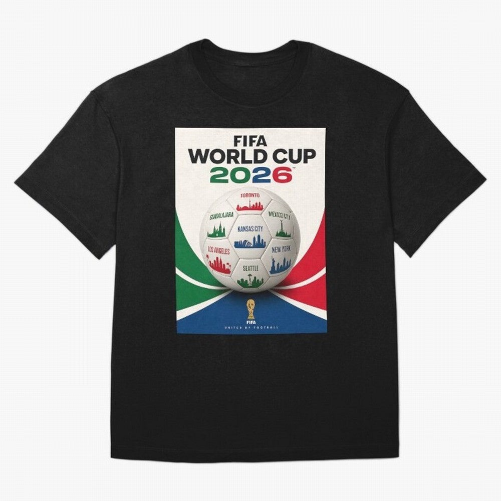 North America Football 2026 Classic T-Shirt Represent Football Lovers during Global Football Passion for FIFA World Cup 2026 USA Canada Mexico, Centered on CR7 and Messi, Spain, Championship Spirit, Famous Goals, Roaring Crowds and International