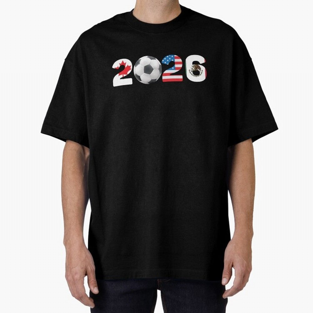 2026 North America Football Massive Event Soccer Ball Classic T-Shirt Carry Global Football Passion for FIFA World Cup 2026, Featuring Messi, CR7 and Mbappe, France, Sports Nostalgia, International Competition, Famous Players and Unforgettable