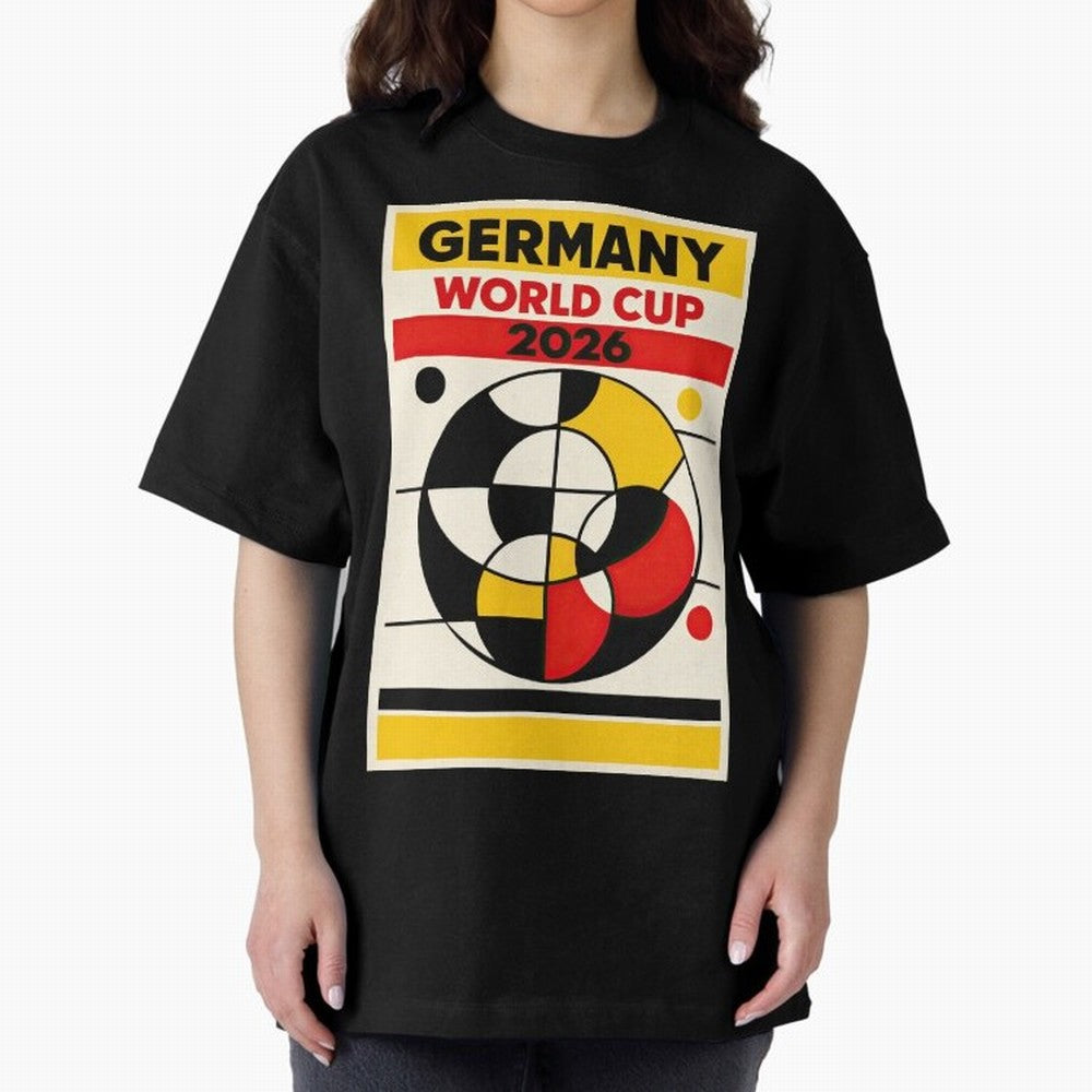 Elegant and Geometrical Germany World Cup 2026 Poster Classic T-Shirt Keep Football History Alive during FIFA World Cup 2026 Group Stage Built around Mbappe and Neymar, Argentina, France and Brazil Energy, Retro Football Energy, Iconic Rivalries,