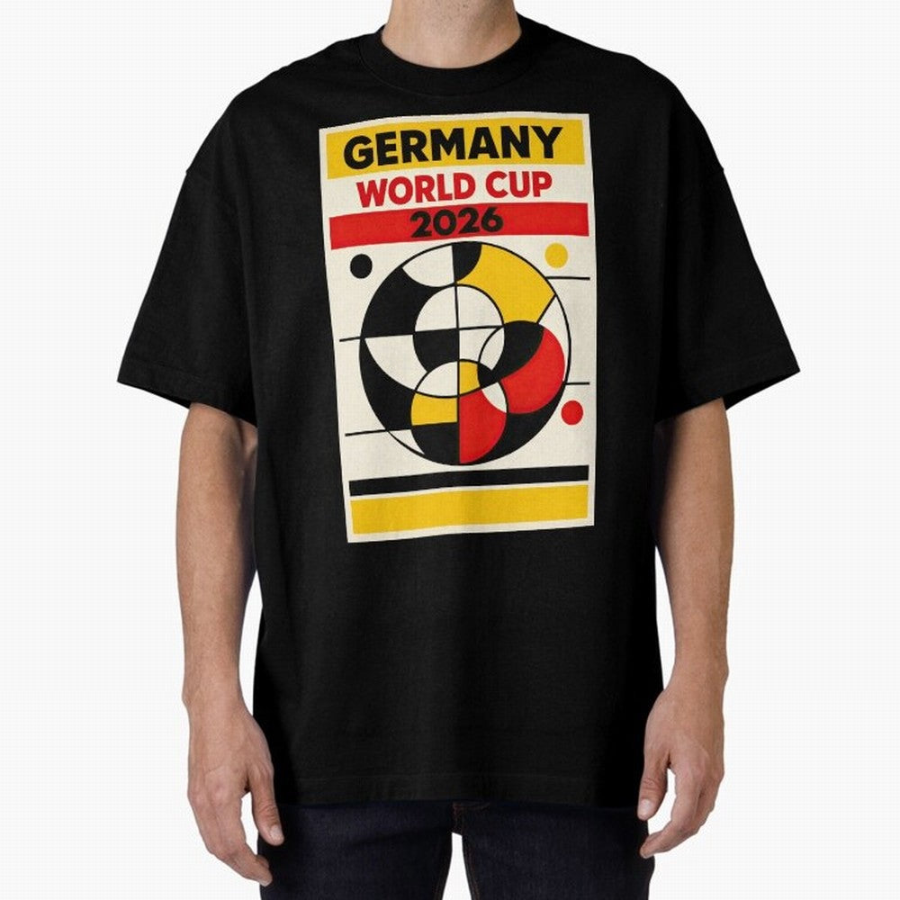 Elegant and Geometrical Germany World Cup 2026 Poster Classic T-Shirt Keep Football History Alive during FIFA World Cup 2026 Group Stage Built around Mbappe and Neymar, Argentina, France and Brazil Energy, Retro Football Energy, Iconic Rivalries,