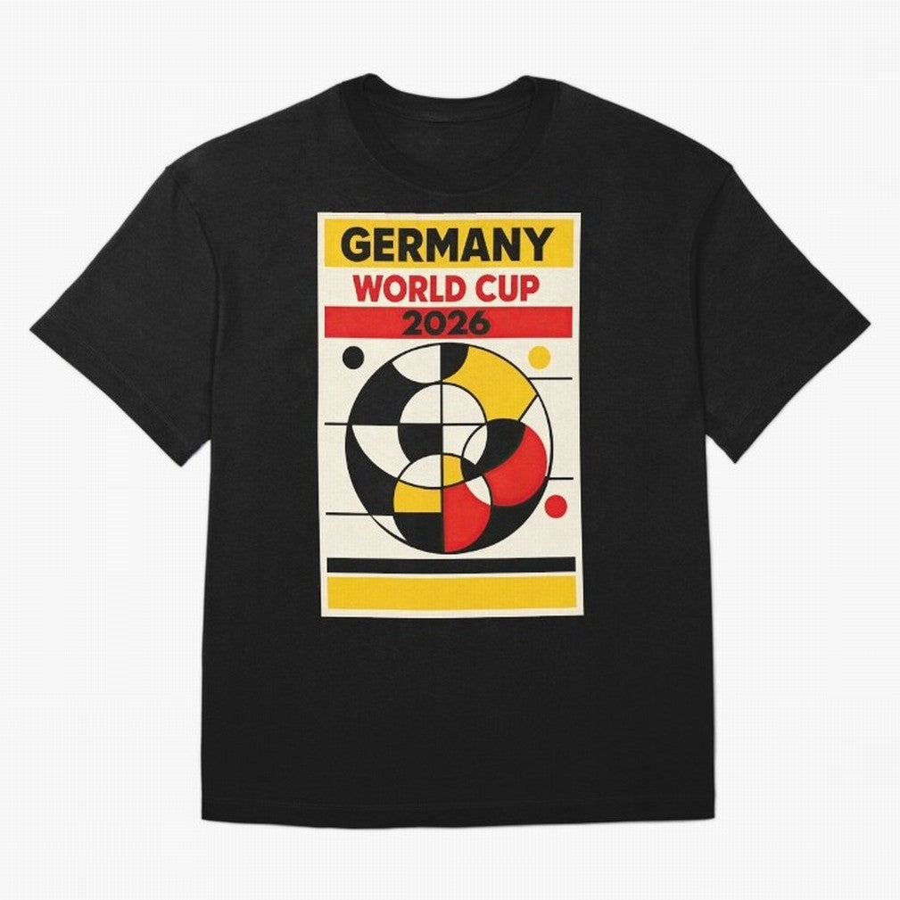 Elegant and Geometrical Germany World Cup 2026 Poster Classic T-Shirt Keep Football History Alive during FIFA World Cup 2026 Group Stage Built around Mbappe and Neymar, Argentina, France and Brazil Energy, Retro Football Energy, Iconic Rivalries,