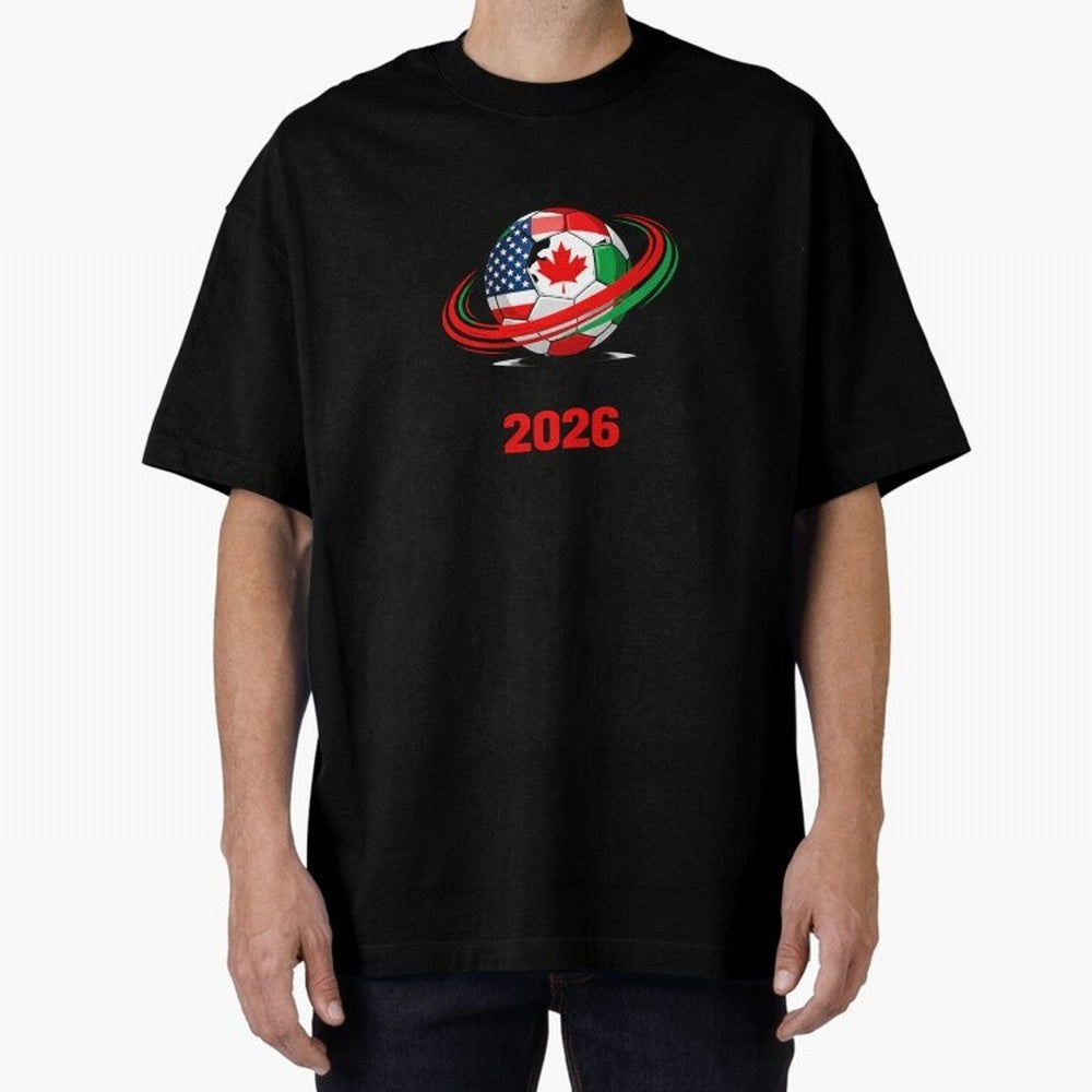 World Cup 2026, Soccer Ball, USA Canada Mexico Football Classic T-Shirt Honor Champions and Dreams in Global Football Passion for FIFA World Cup 2026, Inspired by Cristiano Ronaldo, Haaland and CR7, Spain and Netherlands, Stadium Chants, National