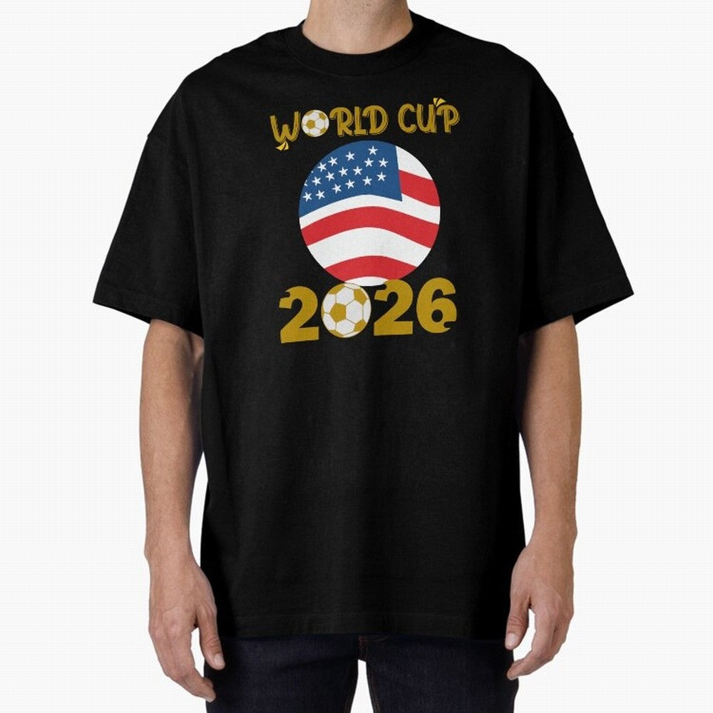 World Cup 2026 USA Soccer Design ¨C Football Fan Graphic T-Shirt Classic T-Shirt Celebrate Every Goal in Global Football Passion for FIFA World Cup 2026, Filled with Messi, Neymar and Mbappe, France, Game Day Rituals, Football Legends, Country