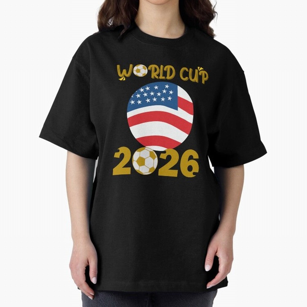 World Cup 2026 USA Soccer Design ¨C Football Fan Graphic T-Shirt Classic T-Shirt Celebrate Every Goal in Global Football Passion for FIFA World Cup 2026, Filled with Messi, Neymar and Mbappe, France, Game Day Rituals, Football Legends, Country