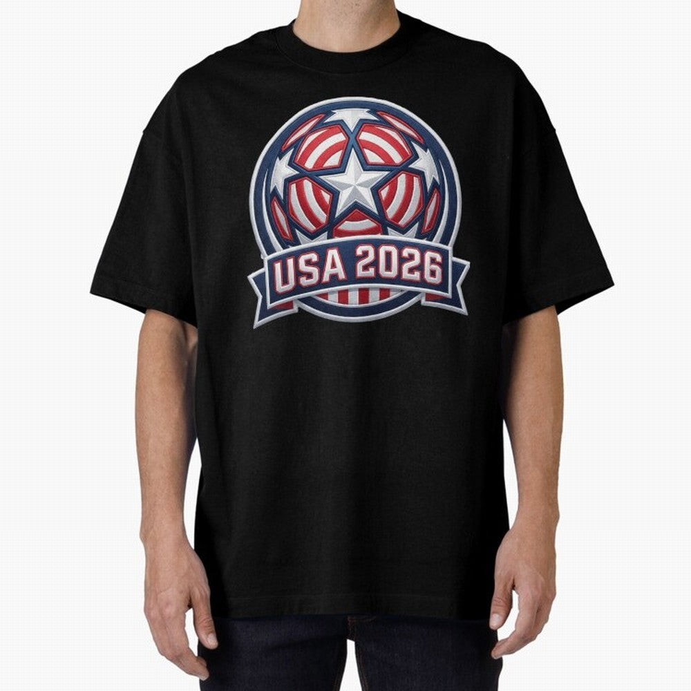 USA 2026 World Cup T-Shirt - Star Spangled Soccer Design - American Host Fan Tee Classic T-Shirt Join Supporters Worldwide for FIFA World Cup 2026 Centered on Mbappe, France Energy, Stadium Memories, Football Loyalty, International Chants and