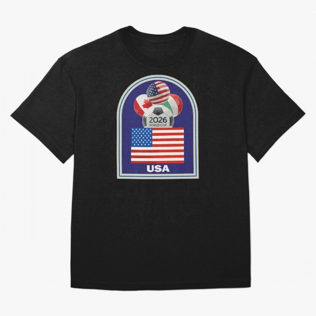 USA 2026 Soccer T-shirt Classic T-Shirt Get Ready for Global Football Passion for FIFA World Cup 2026, Highlighting Mbappe, France, Sports Nostalgia, International Competition, Famous Players and Unforgettable Victories; Built for Supporters