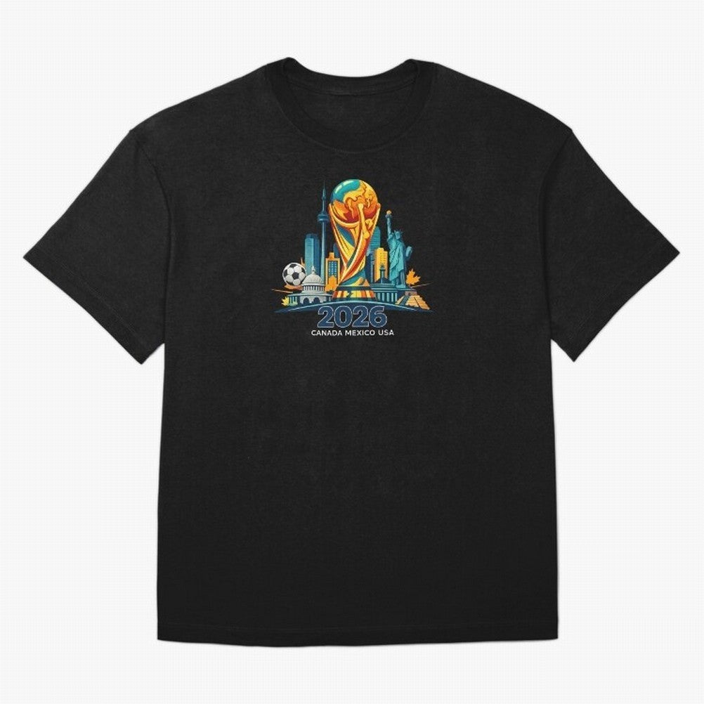 World Football Spirit 2026 - Global Football Championship - USA Canada Mexico Soccer Fan Classic T-Shirt Make Every Match About FIFA World Cup 2026 Spirit, with England, Messi and Cristiano Ronaldo, Sports Nostalgia, International Competition,