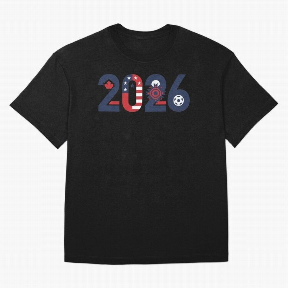 North America Soccer 2026 - Three Nations Fan Art Classic T-Shirt Celebrate Soccer Greatness during FIFA World Cup 2026 USA Canada Mexico Spirit, Inspired by England, Messi, CR7 and Mbappe, Stadium Chants, National Pride, Trophy Dreams and