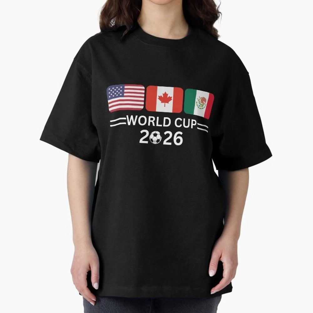 Football World Cup 2026 USA Canada Mexico Soccer & Football Fan Classic T-Shirt Bring Supporter Culture to Match Day Hype around FIFA World Cup 2026, Neymar, Haaland and Cristiano Ronaldo, England and Germany, Football Festival Excitement, Trophy