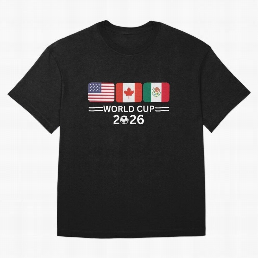 Football World Cup 2026 USA Canada Mexico Soccer & Football Fan Classic T-Shirt Bring Supporter Culture to Match Day Hype around FIFA World Cup 2026, Neymar, Haaland and Cristiano Ronaldo, England and Germany, Football Festival Excitement, Trophy