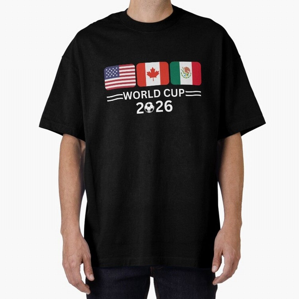 Football World Cup 2026 USA Canada Mexico Soccer & Football Fan Classic T-Shirt Bring Supporter Culture to Match Day Hype around FIFA World Cup 2026, Neymar, Haaland and Cristiano Ronaldo, England and Germany, Football Festival Excitement, Trophy